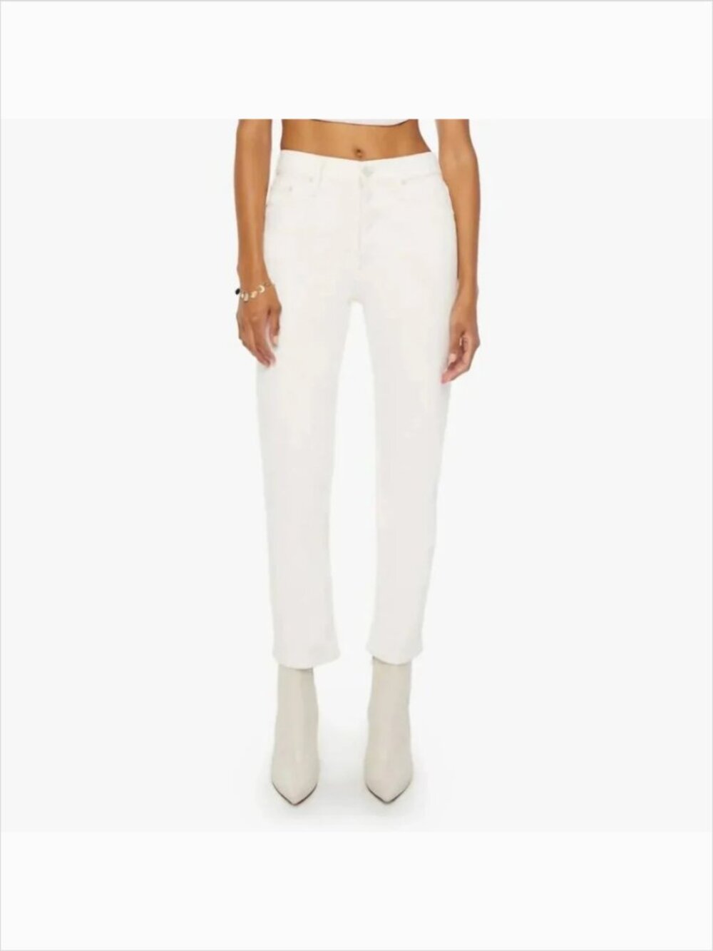 MOTHER Denim The Tomcat Ankle Cream Puffs *32*